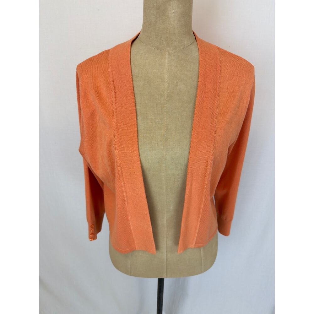 NWT Soya Concept Orange Cropped Cardigan Size XS #0450